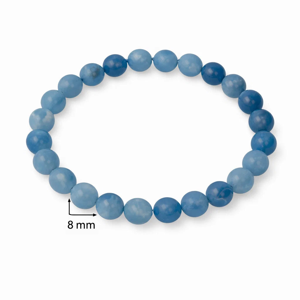 Premium Natural Aquamarine 8mm Bead Bracelet Vastu remedy for Calm & Confidence – Vastu Mandir