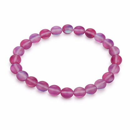 Aura Quartz Dark Pink Bracelet (8mm Beads) – Calm Confidence & Aura Protection | Vastu Mandir