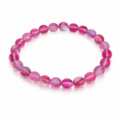 Aura Quartz Dark Pink Bracelet (8mm Beads) – Calm Confidence & Aura Protection | Vastu Mandir