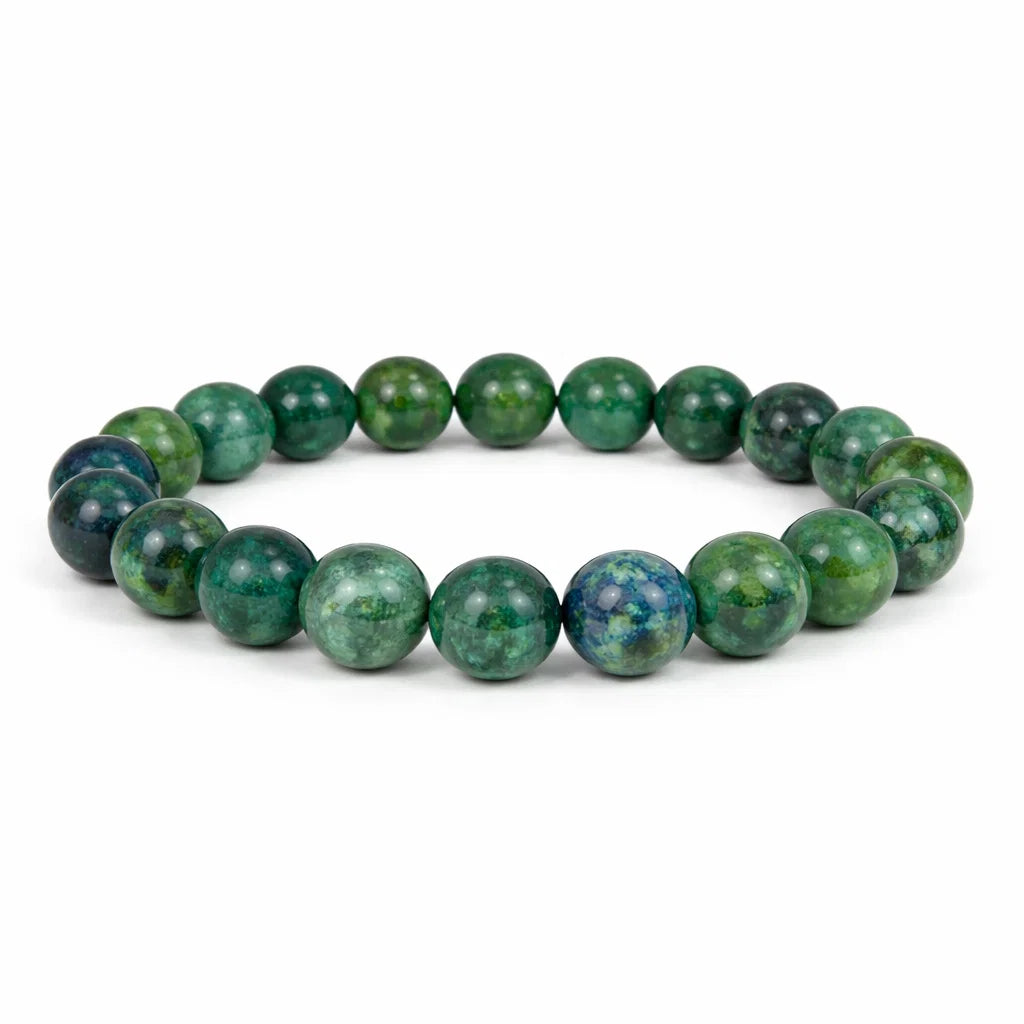 Natural Azurite Crystal Bracelet – Vastu Remedy for Intuitive Clarity & Emotional Balance | 8mm Beads