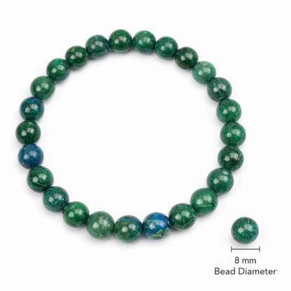 Natural Azurite Crystal Bracelet – Vastu Remedy for Intuitive Clarity & Emotional Balance | 8mm Beads