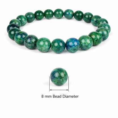Natural Azurite Crystal Bracelet – Vastu Remedy for Intuitive Clarity & Emotional Balance | 8mm Beads