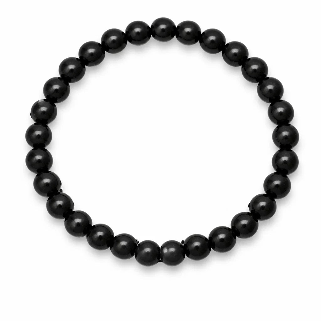 Premium Natural Black Tourmaline 8mm Bead Bracelet, Vastu Remedy for for Protection & Grounding