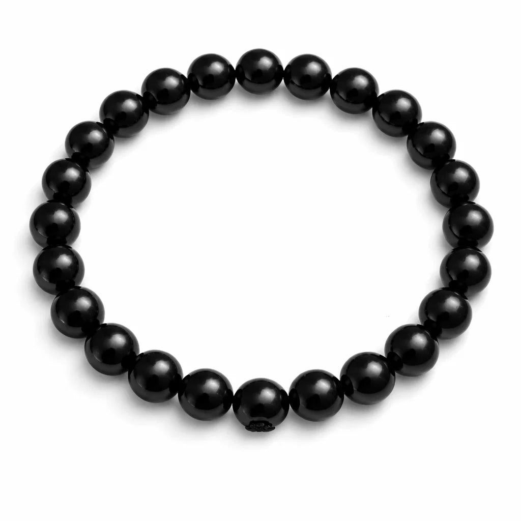 Classic Black Tourmaline Crystal Bracelet – Vastu Remedy for Balance, Focus & Energy Shield | 10mm Beads
