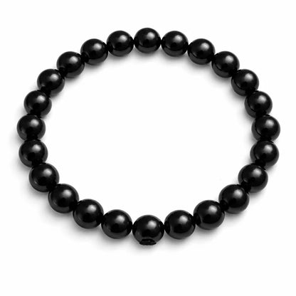 Classic Black Tourmaline Crystal Bracelet – Vastu Remedy for Balance, Focus & Energy Shield | 10mm Beads