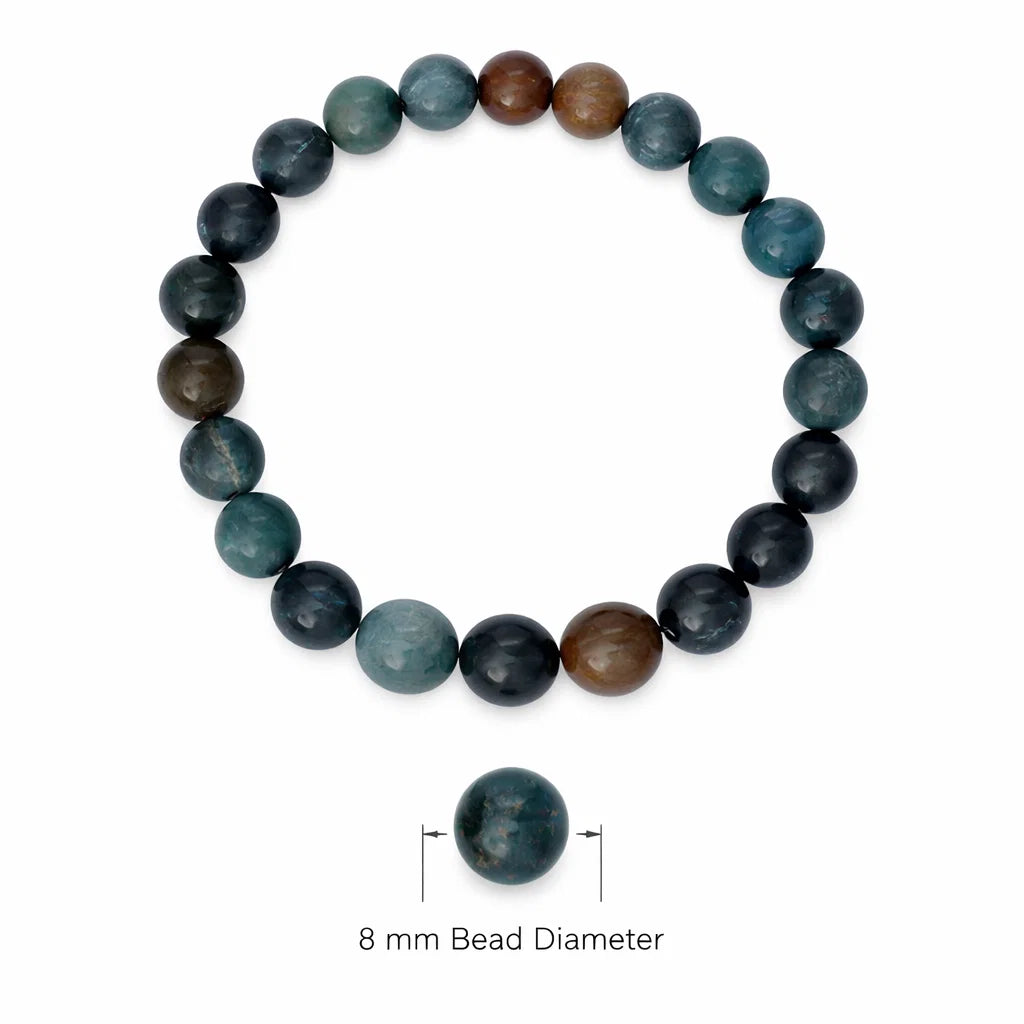 Natural Bloodstone Crystal Bracelet – Vastu Remedy for Vitality & Protective Strength | 8mm Beads