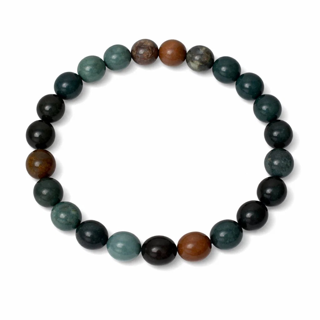 Natural Bloodstone Crystal Bracelet – Vastu Remedy for Vitality & Protective Strength | 8mm Beads
