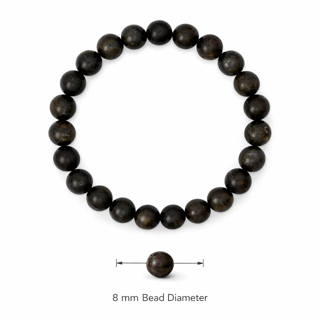 Natural Bronzite Crystal Bracelet – Vastu Remedy for Confidence, Stability & Inner Calm | 8mm Beads