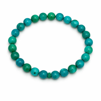 Chrysocolla Crystal Bracelet – Vastu Remedy for Communication & Throat Chakra | 8mm Beads