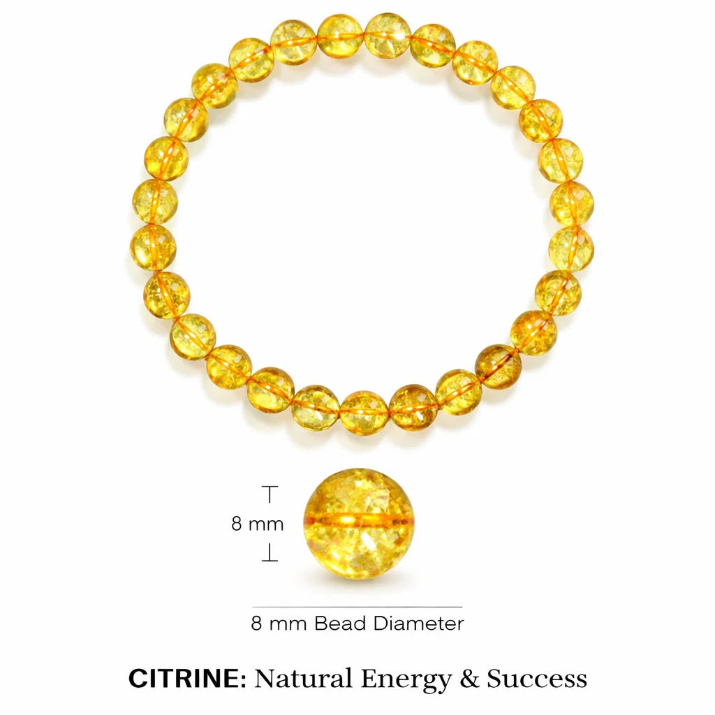 Premium Hydro Citrine 8mm Beads – Vastu Remedy Positive Energy & Focus