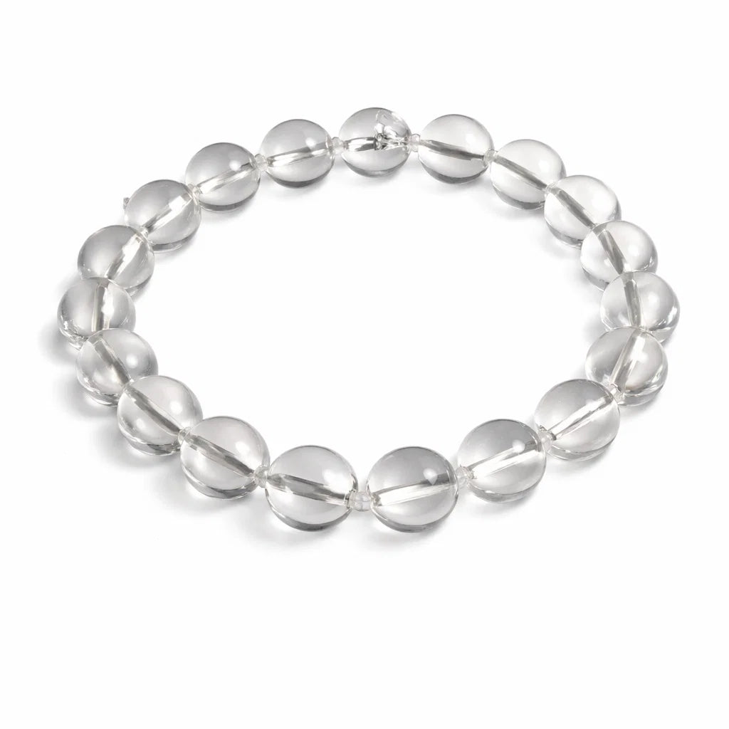 Clear Quartz Mala Bracelet (8 mm) – Vastu Remedy for Meditation, Aura Cleanse & Balance