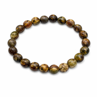 Natural Fire Agate 8mm Bead Bracelet, Vastu Remedy for Grounding & Focus