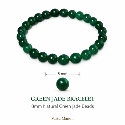 Premium Green Jade Crystal Bracelet (8mm) – Vastu Remedy Abundance & Protection