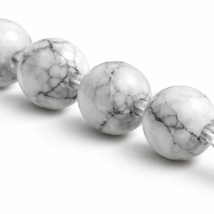 Natural Howlite Crystal Bracelet – Vastu Remedy for Calm Sleep & Patience Building | 8mm Beads