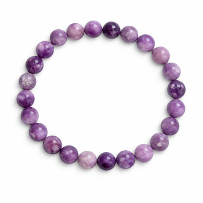 Premium Natural Lepidolite 8mm Bracelet, Vastu Remedy for Anxiety Relief, Emotional Balance & Peace