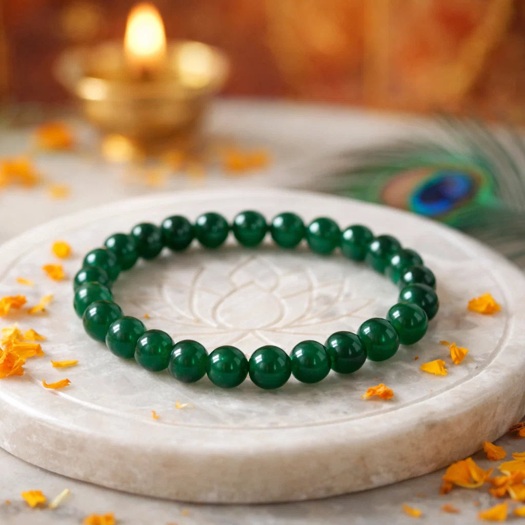 Premium Green Jade Crystal Bracelet (8mm) – Vastu Remedy Abundance & Protection