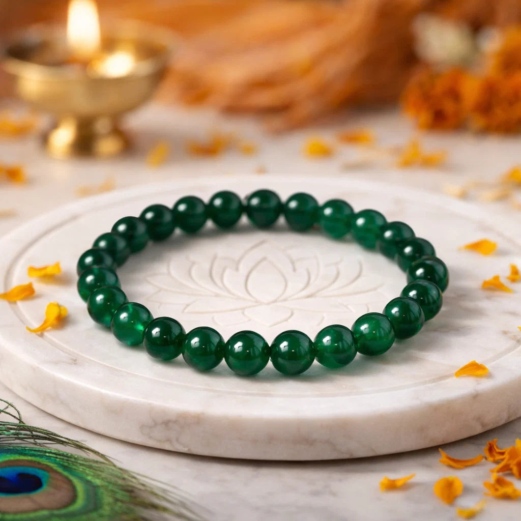 Premium Green Jade Crystal Bracelet (8mm) – Vastu Remedy Abundance & Protection