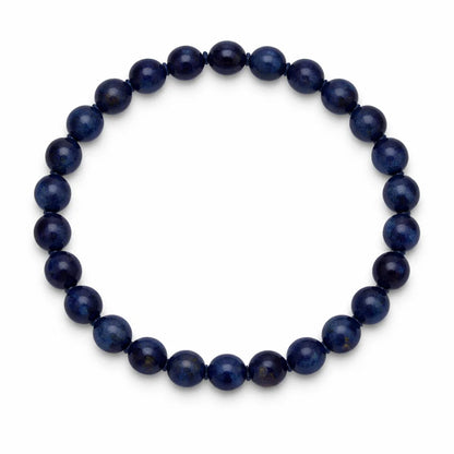Pure Natural Lapis Lazuli Mala Bracelet (8mm), Vastu Remedy for Mental Clarity, Confidence & Spiritual Growth