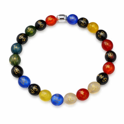 Om Mani Padme Bracelet - 100% Pure Crystal Stone Bracelet with Premium Look for Vastu Remedy