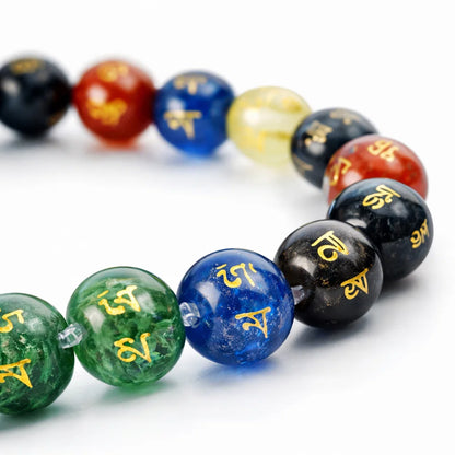 Om Mani Padme Bracelet - 100% Pure Crystal Stone Bracelet with Premium Look for Vastu Remedy