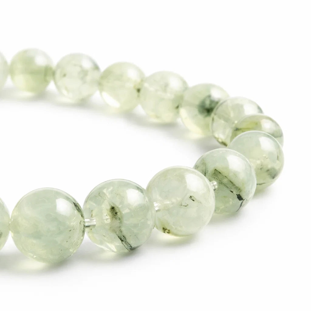 Prehnite Crystal Bracelet 8mm - 100% Pure Crystal Stone Bracelet with Premium Look | Vastu Remedy for Positivity