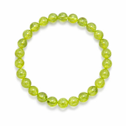 Natural Peridot Crystal Bracelet – Vastu Remedy for Abundance, Growth & Heart Opening | 8mm Beads