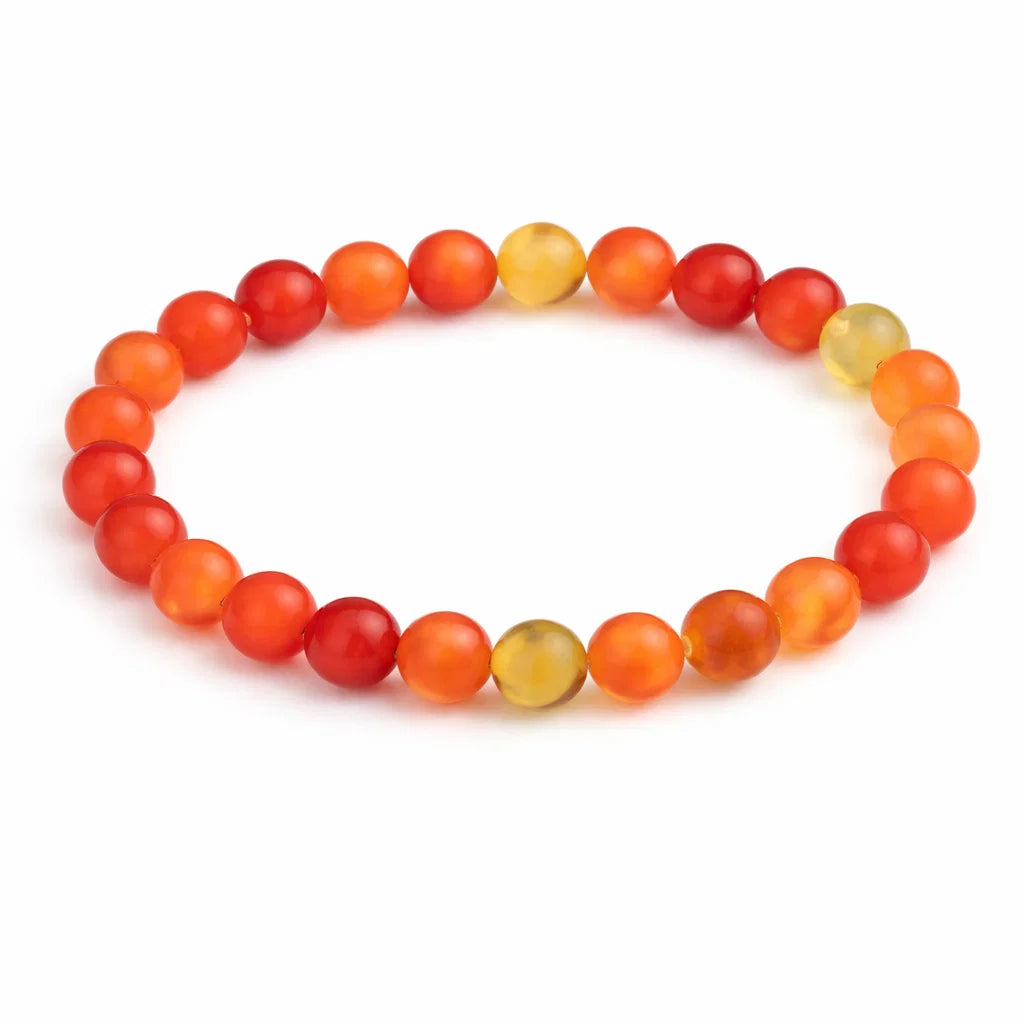 Premium Natural Red Agate 8mm Bracelet — Vastu Remedy for Strength, Courage & Emotional Balance