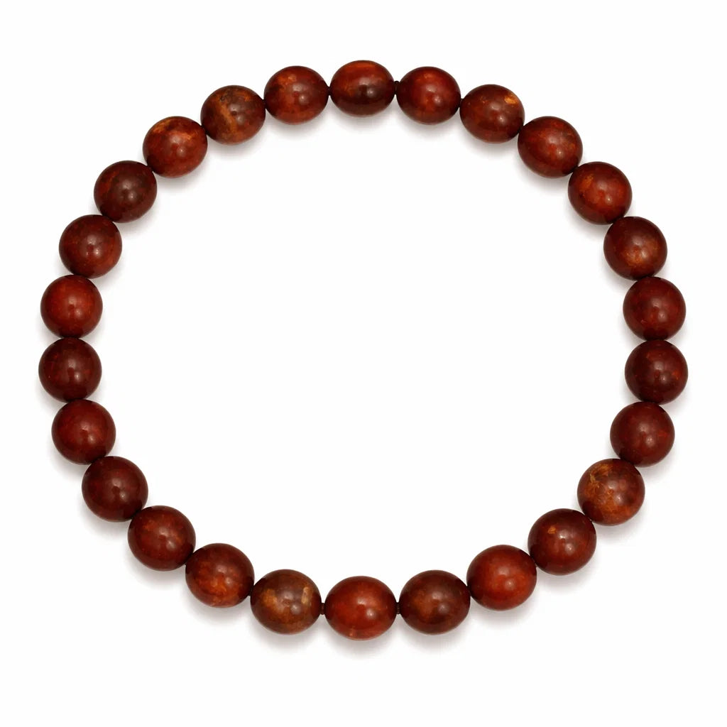 Natural Red Jasper Crystal Bracelet – Vastu Remedy for Grounding & Root Chakra | 8mm Beads