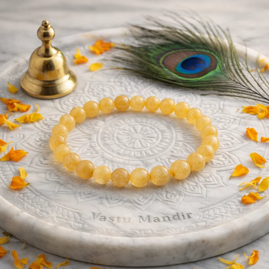 Premium Natural Rutile Quartz 8mm Bead Bracelet, Vastu Remedy for Clarity & Confidence