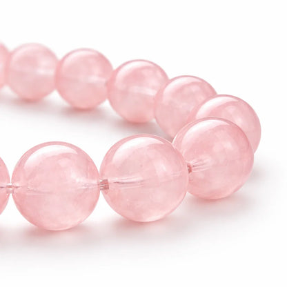 Premium Rose Quartz 8mm Bead Bracelet, Vastu Remedy for Love, Heart Healing & Relationships — Natural Pink Crystal Mala