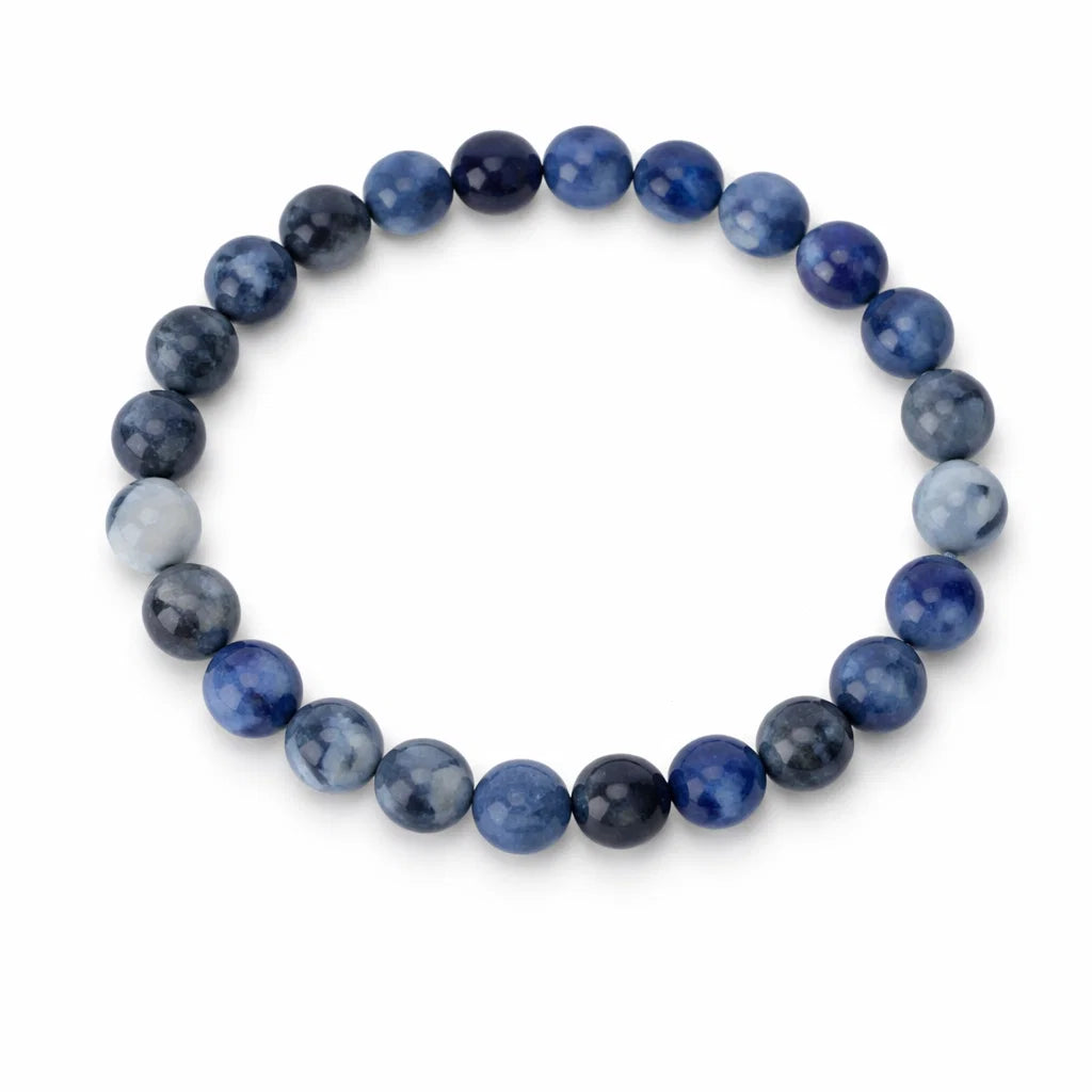 Natural Sodalite Crystal Bracelet – Vastu Remedy for Communication & Logical Clarity | 8mm Beads