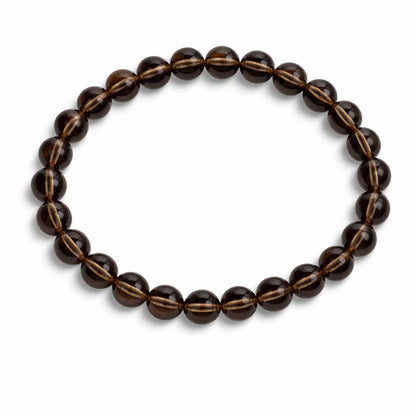 Natural Smoky Quartz Crystal Mala – Vastu Remedy for Root Chakra & Emotional Detox | 8mm Beads