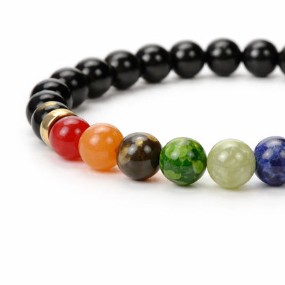 7 Chakra Healing Bracelet with Lava Stone | 100% Pure Natural Authentic Premium Root Chakra Balancer —  Vastu Remedy Feng Shui By Vastu Mandir