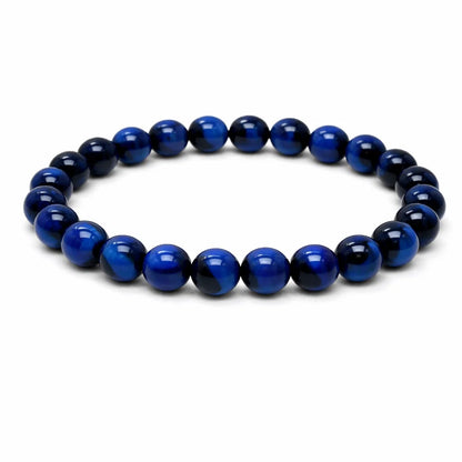 Natural Blue Tiger Eye Crystal Bracelet – Vastu Remedy for Focus & Intuitive Insight | 8mm Beads