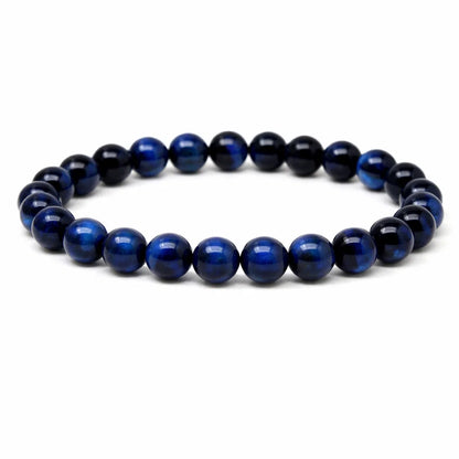 Natural Blue Tiger Eye Crystal Bracelet – Vastu Remedy for Focus & Intuitive Insight | 8mm Beads