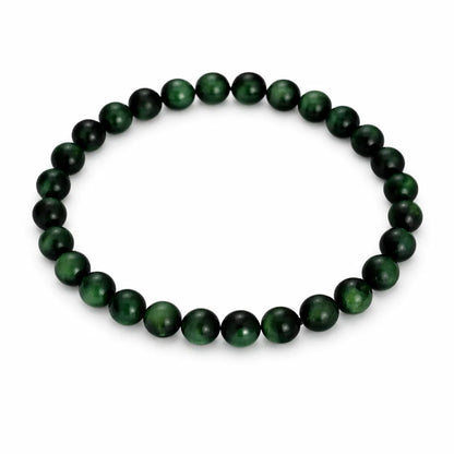 Natural Green Tiger Eye Bracelet — 8mm Beads for Vastu Remedy, Willpower, Focus & Abundance