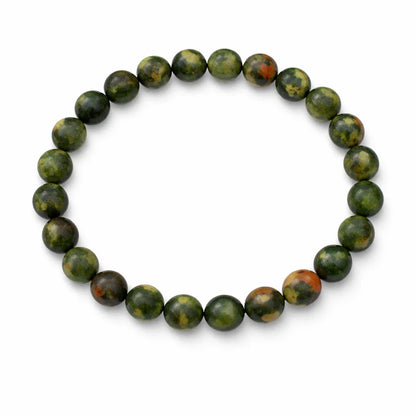 Natural Unakite Crystal Bracelet – Vastu Remedy for Emotional Balance & Personal Growth | 8mm Beads