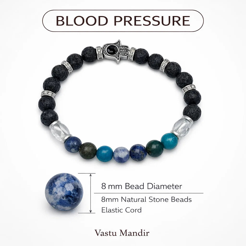 Premium Multi-Stone Healing Bracelet, Vastu Remedy for Blood Pressure & Stress Relief