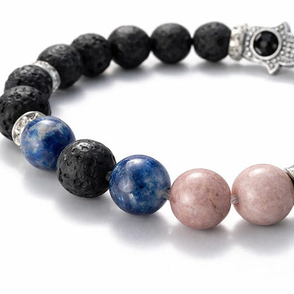 Thyroid Support & Lava Stone Bracelet (8mm Beads) – Vastu Remedy for Calm Voice & Steady Energy