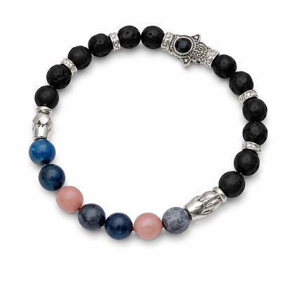 Thyroid Support & Lava Stone Bracelet (8mm Beads) – Vastu Remedy for Calm Voice & Steady Energy
