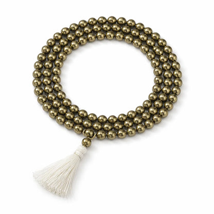 Natural Pyrite Mala, Vastu Remedy for Wealth & Abundance Manifestation