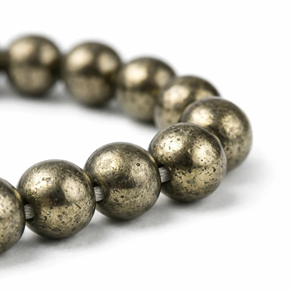 Natural Pyrite Mala, Vastu Remedy for Wealth & Abundance Manifestation