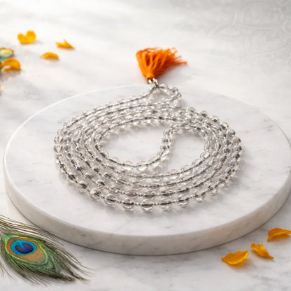 Premium Sphatik Mala (108 Beads) for Clarity & Energy Amplification