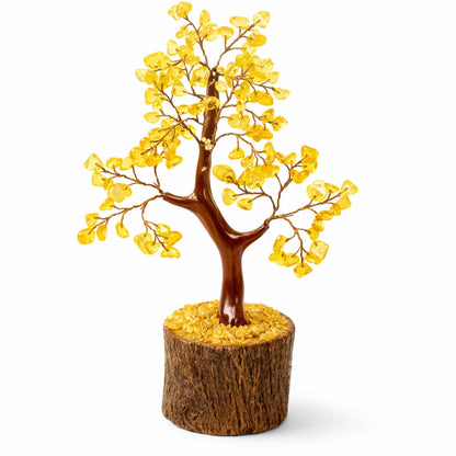 Citrine Money Tree – Vastu Remedy for Wealth Attraction | Money Stability | 100 Beads | 8 Inch