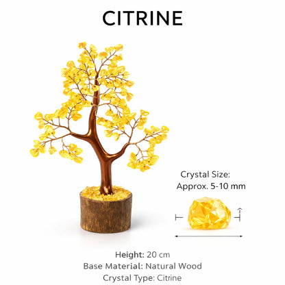 Citrine Money Tree – Vastu Remedy for Wealth Attraction | Money Stability | 100 Beads | 8 Inch