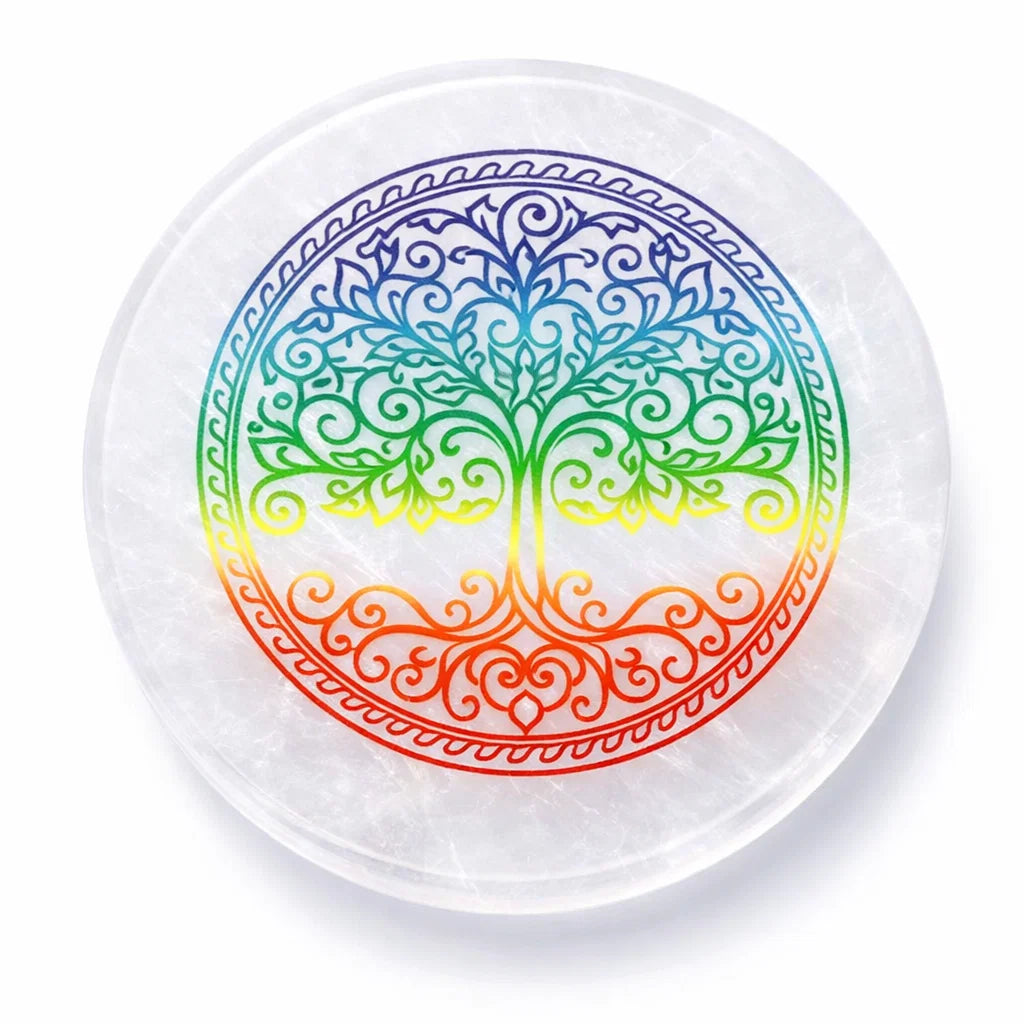 Premium Geometric Selenite Charger (3 Inch) – Artisan-Carved Vastu Remedy Plate, Unique Gifting, and Instant Crystal Cleansing