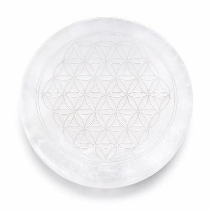 Mandala Selenite Plate – Vastu Remedy for Vastu Cleansing | Inner Peace Jewelry | 3 Inch