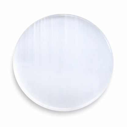 Plain Round Selenite Plate – Vastu Remedy for Pure Cleansing | Foundational Purification | 3 Inch