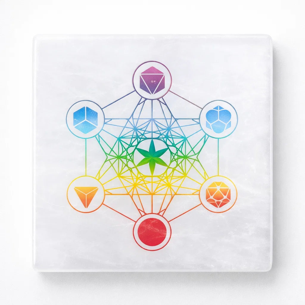 Hexagonal Selenite Plate – Vastu Remedy for Vastu Perfection | Harmony Balance | 3 Inch