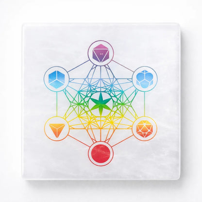 Hexagonal Selenite Plate – Vastu Remedy for Vastu Perfection | Harmony Balance | 3 Inch